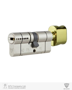 Циліндр RB KEYLOCX 80 мм (35x45T) · ключ-вертушка · нікель сатин · 5 ключі (SPVR0119)