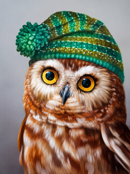 Алмазная мозаика ColorArt Сова 30x40 ST464