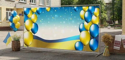 Баннер для фотозоны патриотический PHOTODECOR «Патриотические шары» 1 кв.м