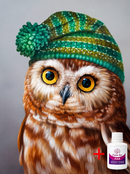 Алмазная мозаика на подрамнике ColorArt Сова 30x40 STP464 + Подарок лак для покрытия
