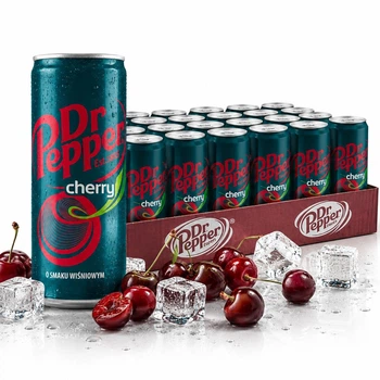 Упаковка безалкогольного напою Dr Pepper Cherry Sleek 0.33l х 24