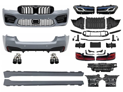 Комплект обвеса рестайлинг в стиле M5 LCI 2020+ для BMW 5 series G30 2016-2020 с фарами BMW Laser для BMW 5 series G30 2017-2023 (8019)