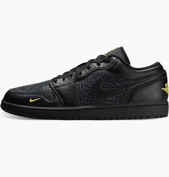 Кроссовки мужские Jordan 1 Low Se Elephant Print Black 45.5 Черный IM6568-010