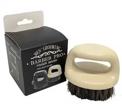Расческа-щетка для бороды деревянная с натуральной щетиной Proline Barber G-133 слоновая кость