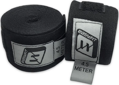 Бинты для бокса EasyFit Classic Wrap 4.5 м Черные (56003778)
