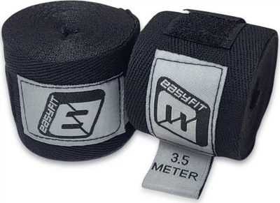 Бинты для бокса EasyFit Classic Wrap 3.5 м Черные (56003776)