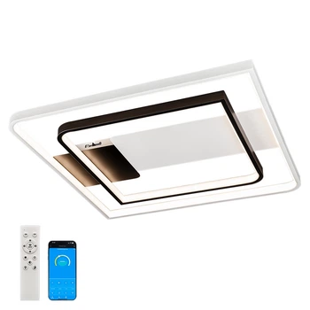 Потолочная декоративная светодиодная LED люстра 64 W Черная (26197)