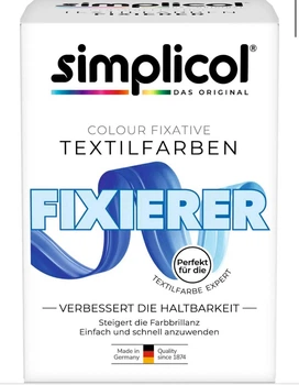 Рідкий закріплювач кольору при фарбуванні текстилю Simplicol Textilfarben Fixierer 90 ml
