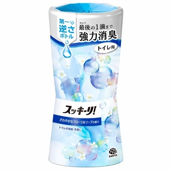 Освежитель-нейтрализатор для туалета Earth Sukki-ri! Fresh Floral Soap с ароматом цветочного мыла, 400 мл