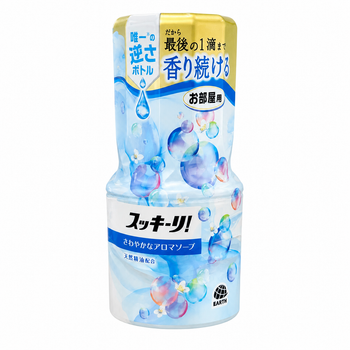 Освежитель воздуха Earth Sukki-ri! Aroma Soap с нежным цветочно-мыльным ароматом для нейтрализации запахов, 400 мл