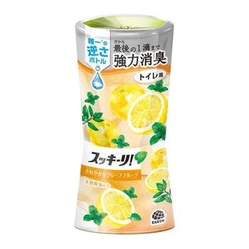 Освіжувач-нейтралізатор для туалету Earth Sukki-ri! Fresh Grapefruit з ароматом грейпфрута та м’яти, 400 мл