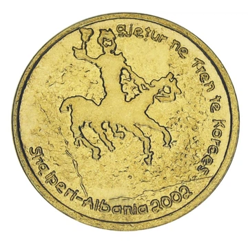 Монета Албания 20 лек 2002 UNC Албанская античность