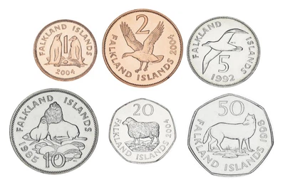 Набор монет Фолклендские острова набор из 6 монет 1985-2004 AU-UNC 1, 2, 5, 10, 20, 50 пенсов
