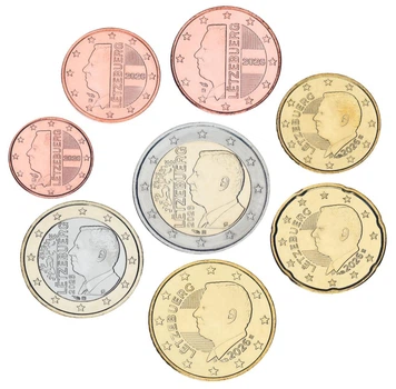 Набор монет Люксембург набор из 8 монет евро 2026 UNC 1, 2, 5, 10, 20, 50 евроцентов, 1, 2 евро