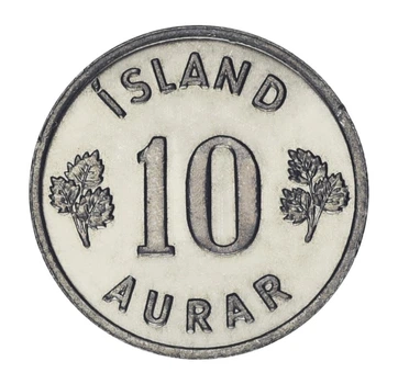 Монета Исландия 10 эйре 1969 UNC