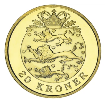 Монета Дания 20 крон 2003 AU-UNC Королева Маргрете II