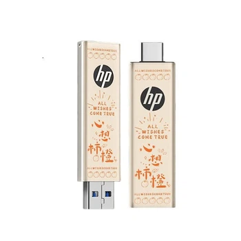 Флеш память USB HP 64GB USB 3.2 Gen1 + Type-C оранжевый