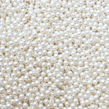 Намистини пластикові білі 3 мм 25 г (White-25/3)