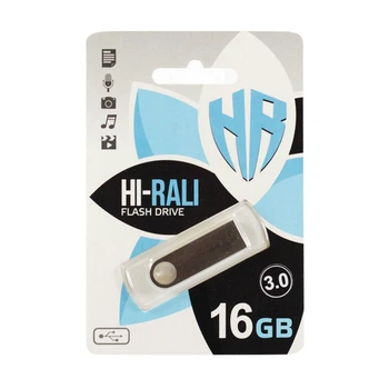 Флешка Hi-Rali 16GB Shuttle Series Silver (HI-16GB3SHSL)