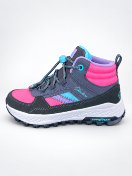 Черевики для дівчинки Skechers сірі з рожевим, з вставками натуральної замші 30 (2021659021206)(19-19,5 см)