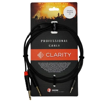 Аудіокабель Clarity miniJACK-2xJACK-B/2m