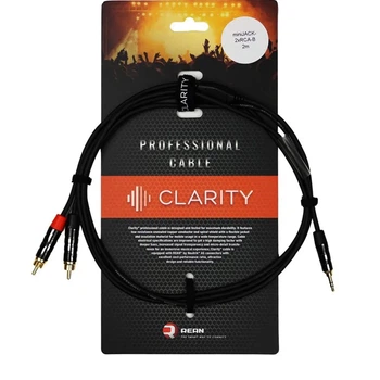 Аудіокабель Clarity miniJACK-2xRCA-B/2m