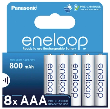 Аккумуляторы Panasonic Eneloop AAA 800 mAh Ni-MH 1.2V, 8 шт./уп.(BK-4MCDE/8HH)