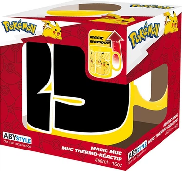 Термочашка Abysse Pokémon Pikachu 25 змінює колір під впливом тепла 460 мл ABYMUGA155 (3665361086536)