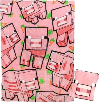 Ковдра з подушкою Paladone Minecraft Pig PP13661MCF (5056577740233)