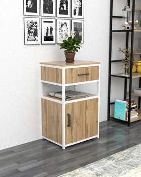Тумба с ящиком в стиле лофт EcoLoft Мирена DSP-1516W-1