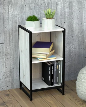 Приставная тумба-стеллаж в стиле лофт EcoLoft Норвио DSP-1532-2