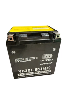 Аккумулятор стартерный для мототехники OUTDO YB30L-BS MF 12 В 30 А·ч AGM 165×125×175 мм (100028)