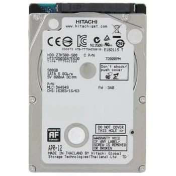 Жесткий диск для ноутбука 2.5" 500GB WDC Hitachi HGST (0J38075 / HTS725050A7E630)