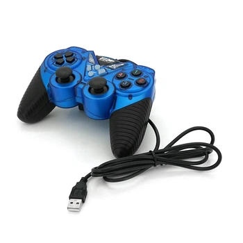 Геймпад проводной для ПК USB-908 USB 2.0 Double Shock (Blue), Blister (UG-3329)