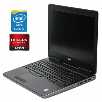 Мобільна робоча станція Dell Precision 7510 / 15.6" (1920x1080) IPS / Intel Core i7-6820HQ (4 (8) ядра по 2.7 - 3.6 GHz) / 16 GB DDR4 / 256 GB SSD / AMD FirePro W5170M, 2 GB GDDR5, 128-bit / WebCam б/в