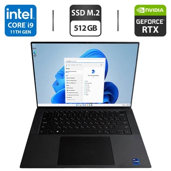 Игровой ноутбук Dell XPS 15 9510 / 15.6" (1920x1200) IPS / Intel Core i9-11900H (8 (16) ядер по 2.1 - 4.9 GHz) / 16 GB DDR4 / 512 GB SSD M.2 / nVidia GeForce RTX 3050 Ti, 4 GB GDDR6, 128-bit / WebCam б/у