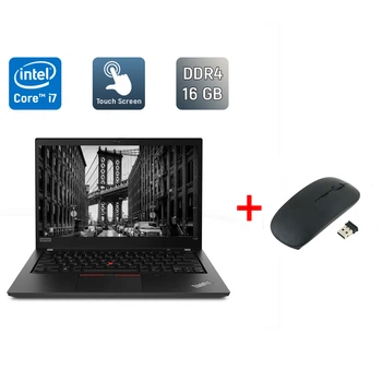 Ультрабук Lenovo ThinkPad T490s / 14" (1920x1080) IPS Touch / Intel Core i7-8565U (4 (8) ядра по 1.8 - 4.6 GHz) / 16 GB DDR4 / 256 GB SSD / Intel UHD Graphics / Fingerprint / WebCam / Windows 10 б/в + Подарунок Бездротова миша / USB