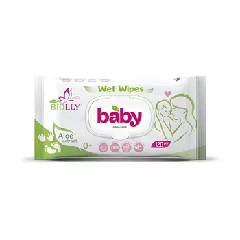 Вологі серветки для дітей Biolly Baby 120 шт.