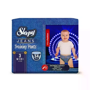 Подгузники-трусики детские Sleepy Jeans midi 3 (4-9 кг) 34 шт.