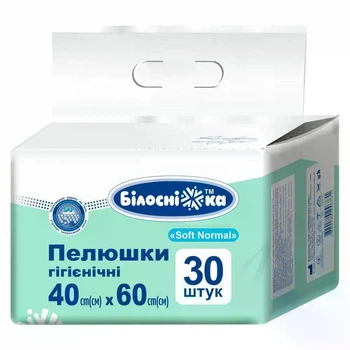 Одноразовые пеленки Белоснежка Soft Normal (40х60 см) 30 шт.