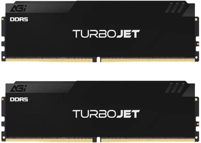 Модуль пам'яті DDR5 32Gb 6000MHz (2*16Gb) AGI TURBOJET Heatsink Black lightbar Kit, Retail (AGI6AWT16UD858-DR)