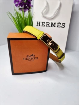 Ремінь жіночий hermes жовтий золото шкіра