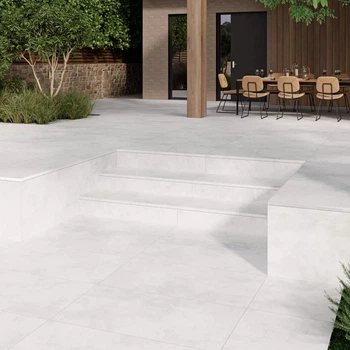 Ступенька из керамогранита Multistep Stone/Ain Blanco белая 14x1200x330 мм
