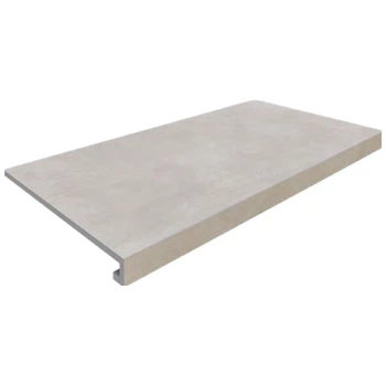 Ступенька из керамогранита Gptu 603 Light Grey Steptread Kapinos серая 8x598x318 мм
