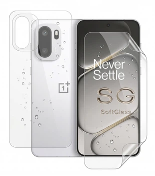 Пленка для OnePlus Ace 6 комплект: для передней и задней панели износоустойчивая полиуретановая SoftGlass