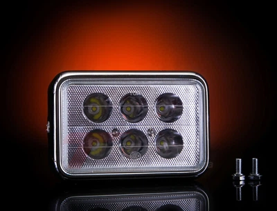 Фара Led квадратна 6 светодіодів для авто мото техніки яскраве світло 18W Розмір: ~150×150×90 мм БДМ