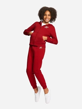 Подростковые флисовые спортивные штаны-джогеры для девочки Tommy Hilfiger 329551067 158 см Красные (1159852578)