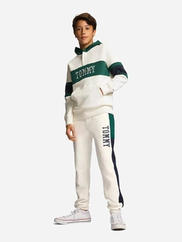 Подростковые флисовые спортивные штаны-джогеры для мальчика Tommy Hilfiger 365080154 152 см. Молочные (1160553927)