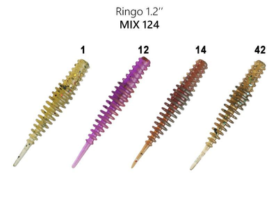 Силікон Ringo 1.2" MIX 89-30-M124-6 кальмар 89-30-M124-6 Crazyfish