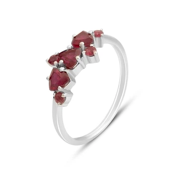 Серебряное кольцо с натуральным рубином 1.162ct, вес изделия 2,03 гр (2157830)